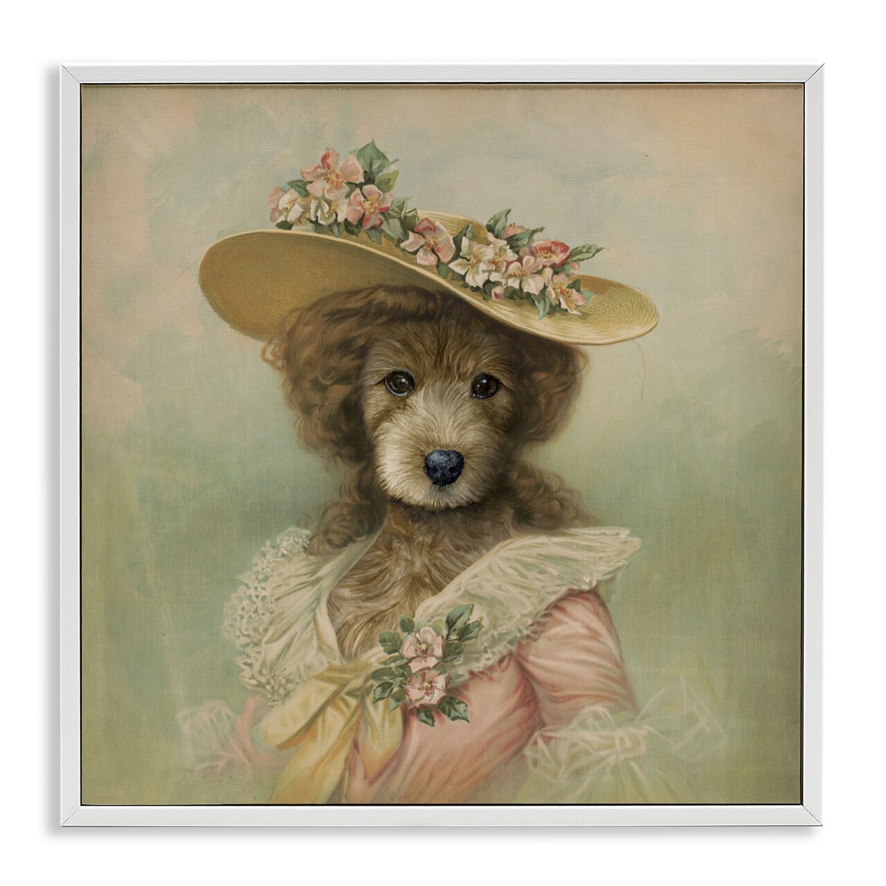 Stupell Industries Vintage Feminine Dog with Hat Framed Giclee, design by Brett Blumenthal